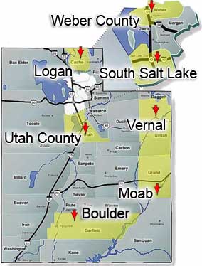 Map of Utah